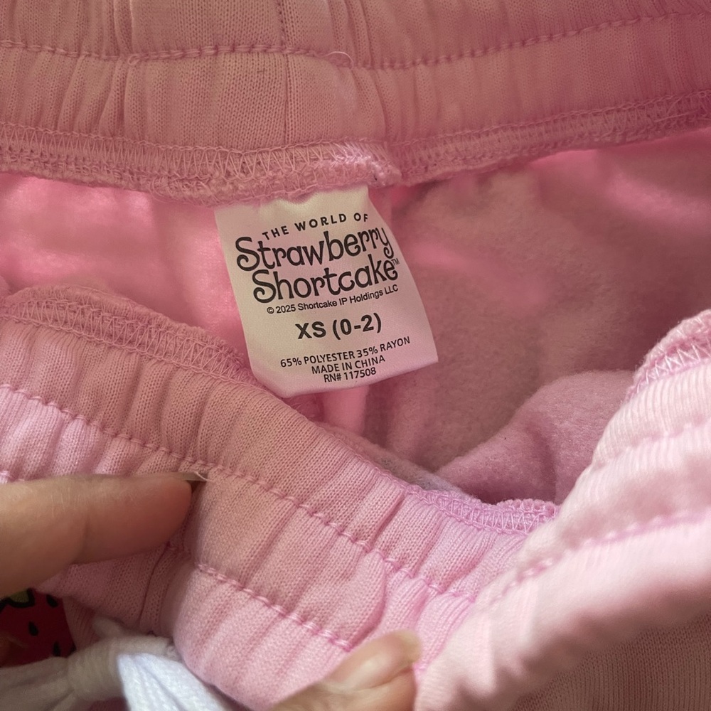 XS Pink Strawberry Shortcake Graphic Sweatpants - Picture 5 of 7
